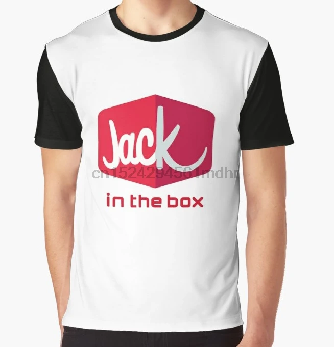 Мужская футболка с принтом Jack In The Box Burger короткими рукавами и круглым вырезом