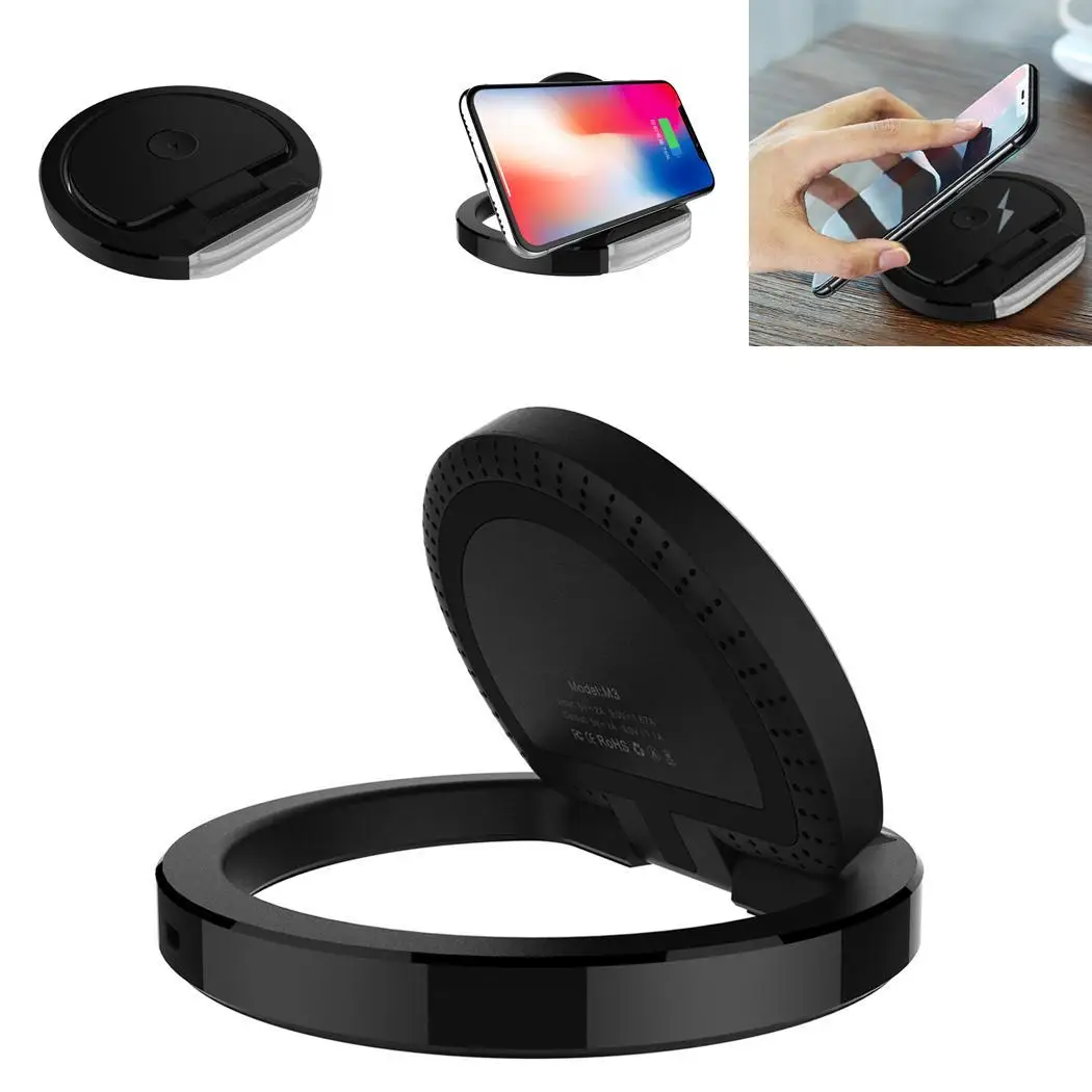 10 Вт Быстрое беспроводное зарядное устройство Pad Телефон зарядка быстрый свет