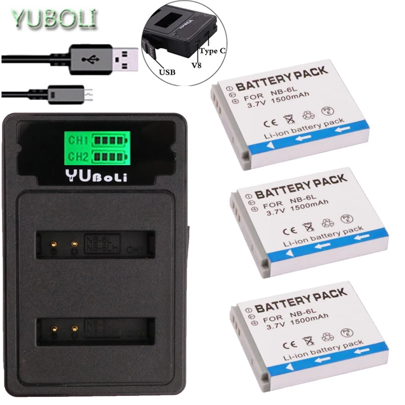 NB-6L NB-6LH NB 6L NB 6LH NB6L Батарея+ ЖК-дисплей USB Зарядное устройство для Canon IXUS 85 см, 95 см-SX275 SX280 SX510 PowerShot D10 S90 SD1200 200