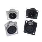 Металлическая розетка Cannon XLR YS145 YS146, штекер, гнездо 3 контакта для микрофона, соединитель YS145BG YS146BG, 1 шт.