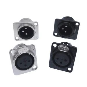 Металлическая розетка Cannon XLR YS145 YS146, штекер, гнездо 3 контакта для микрофона, соединитель YS145BG YS146BG, 1 шт.