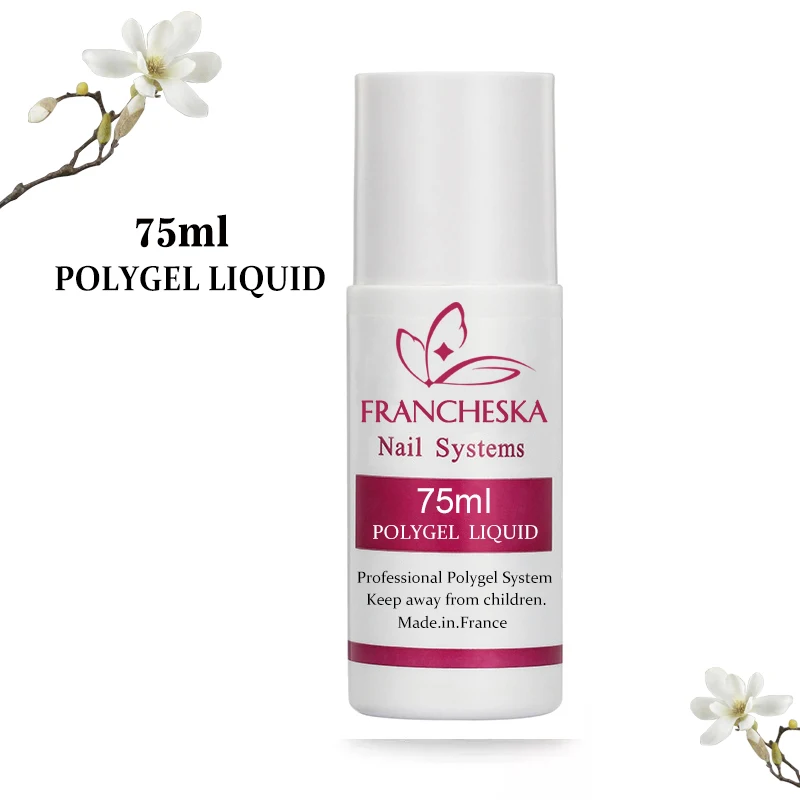 75ml poly gel liquid FRANCHESKA поли гель полигель камуфляж гель полигель Кристалл Стекло твердое желе замочить от пальца расширение скольжения решение Oje Poli гель - Цвет: 75ml poly gel liquid