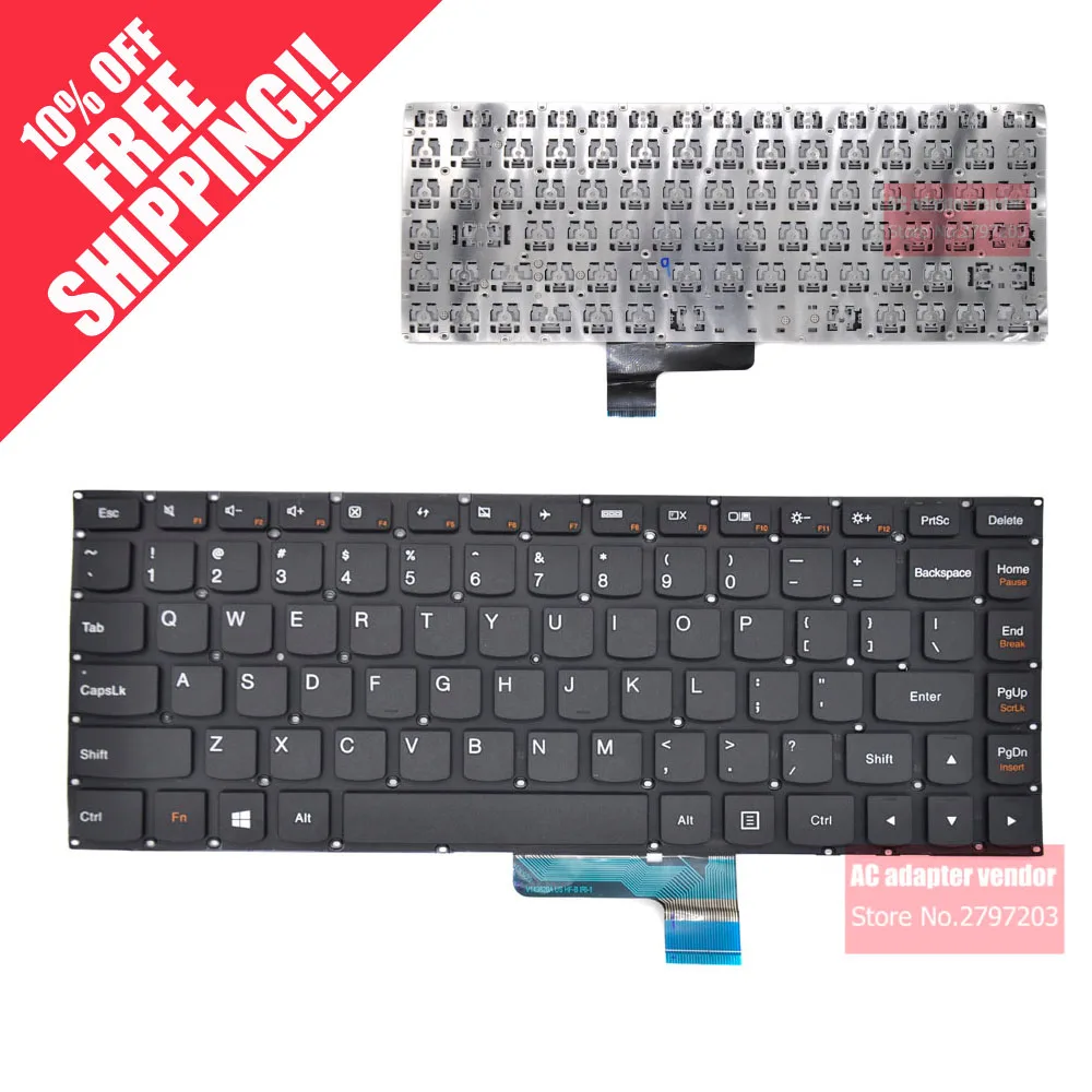 Для lenovo yoga 2-13 yoga 2 13 U31-70 20344 yoga II Подсветка клавиатуры для ноутбука - Цвет: Черный