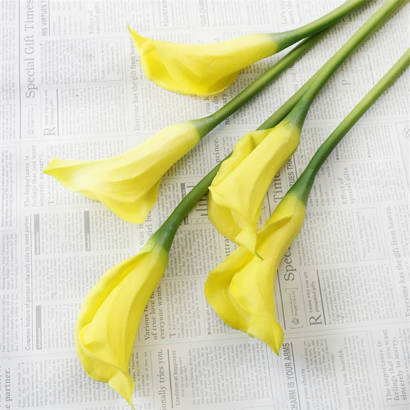 Высокое качество 5 шт./лот настоящий трогательный Цветок каллы искусственный