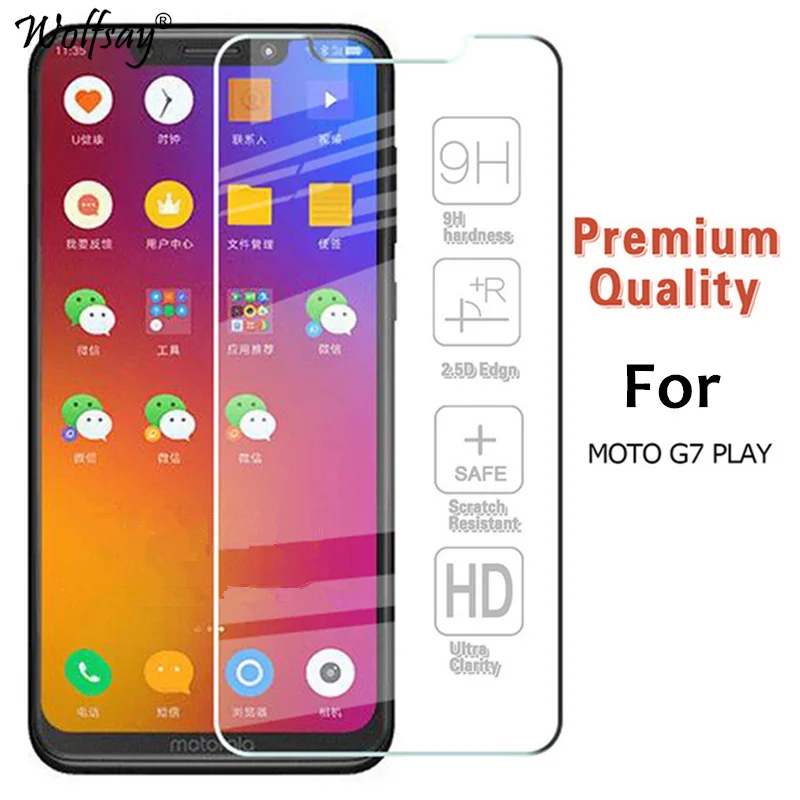 

2PCS For Tempered Glass Motorola Moto G7 Play Screen Protector For Moto G7 Play Premium Glass 9H Toughened Film For Moto G7 Play