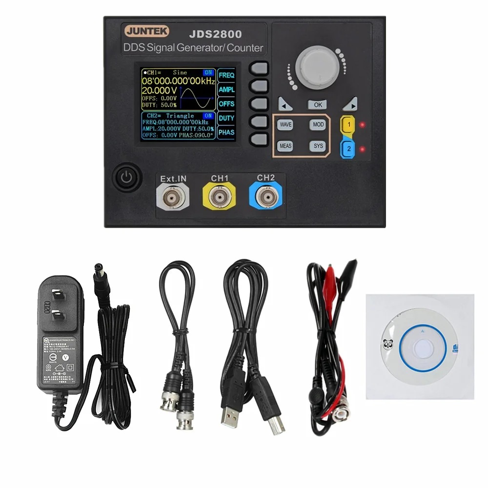 JDS2800 15 МГц цифровая двухканальный DDS генератор Функция сигналов произвольной