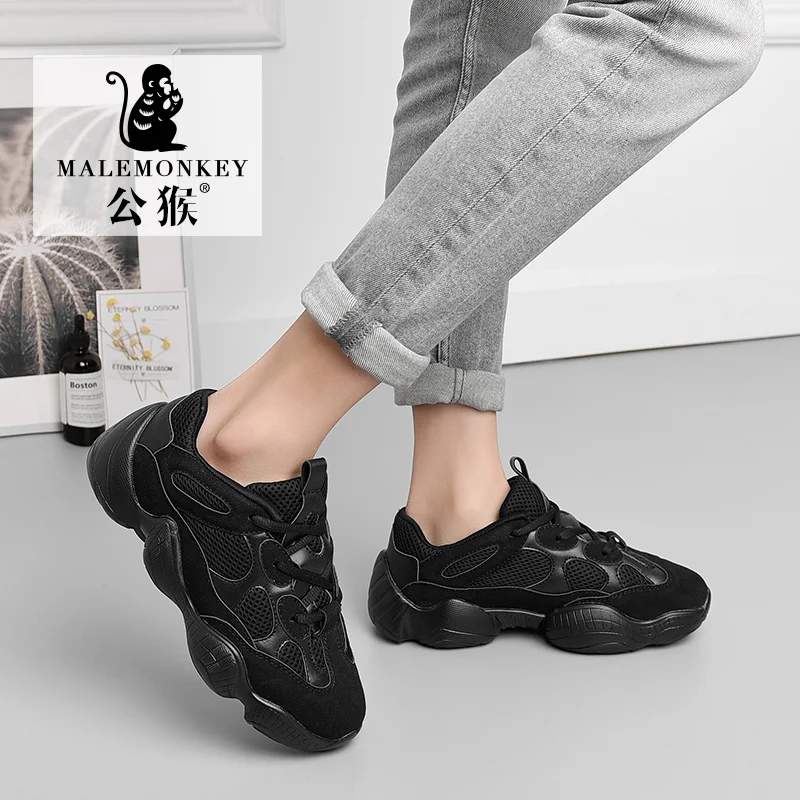 3 цвета сезон весна-осень Женская сетчатая Повседневная обувь на массивной