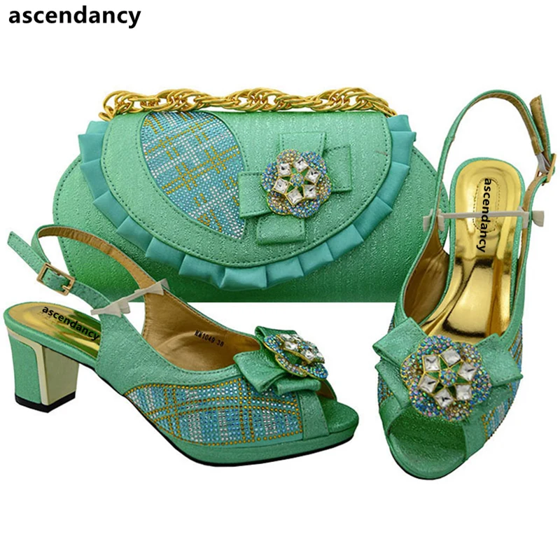 Новое поступление комплект из обуви и сумки розового цвета в африканском стиле