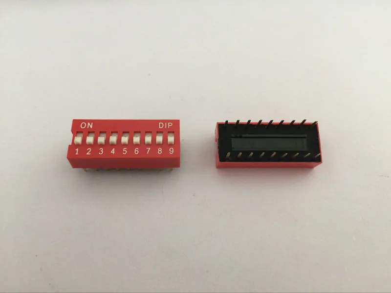 

100pcs 9P 9 Position DIP Switch 2.54mm Pitch 2 Row 18 Pin DIP Switch