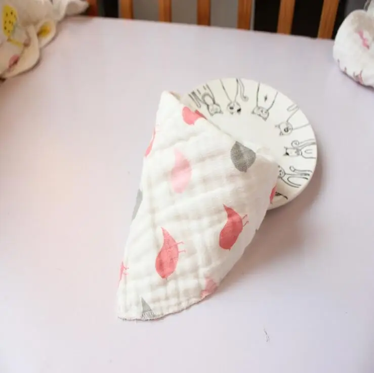 Muslin Baby Bibs Girls Boys Cloth Babador Cartoon Print Bebe Smock Burp Cloths Accessory Infant Stuff | Детская одежда и обувь