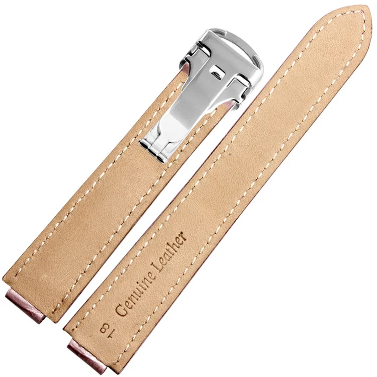 Genuine Leather 14 x 8 18 x11 20 x 12 mm Watche Band Strap Belt Watchband And Folding Clasp Buckle For Cra Ballon Bleu Series