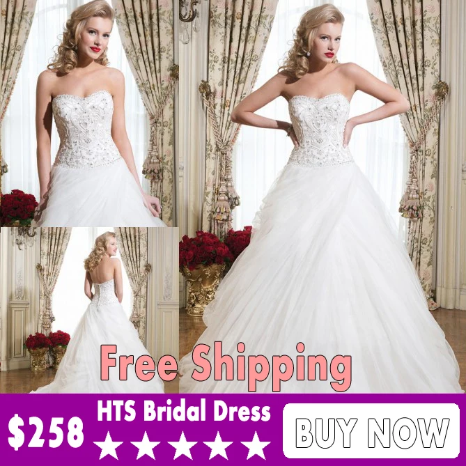 HTS348 Luxury design beaded corset free shipping ruffles organza chapel train a line wedding dress bridal 2015 |