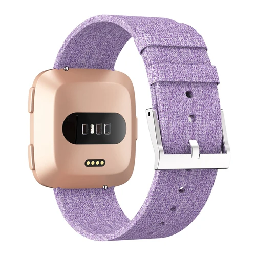 Фиолетовый Для Fibit Versa Band нейлоновая плетеная ткань умные наручные часы ремешок для Fitbit Versa 2 умные аксессуары с металлической застежкой - Цвет: Фиолетовый