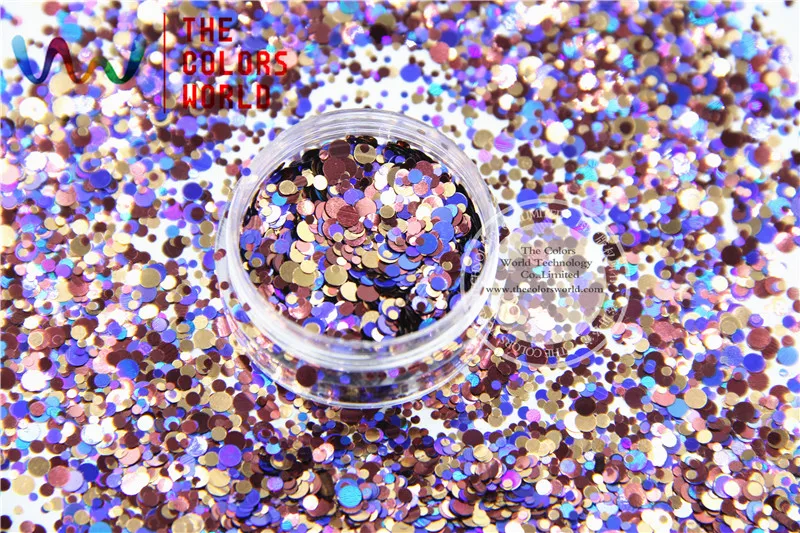 RAM321 249 смешивание цветов точечные фигуры круглые Блестки для дизайна ногтей гель