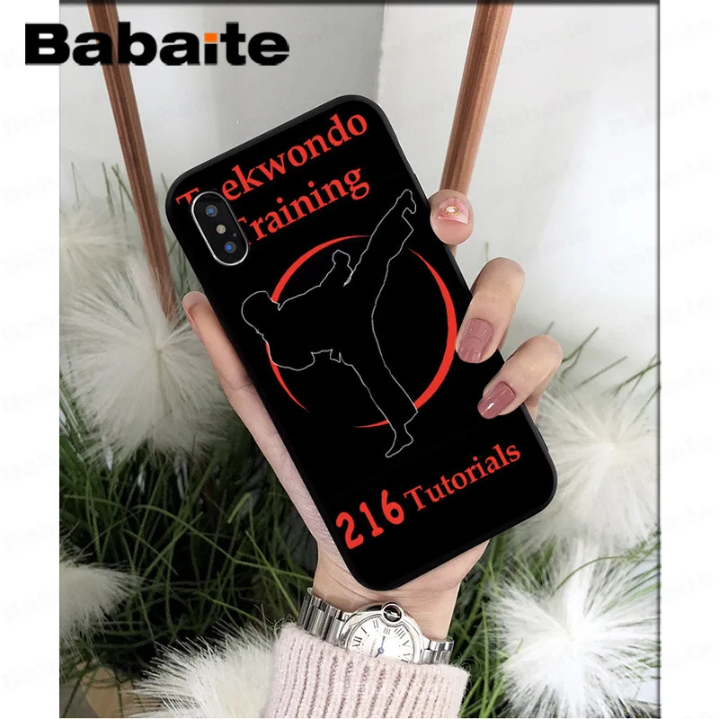 A4 Babaite Kungfu тхэквондо черный мягкий ТПУ чехол для телефона чехол для Apple iPhone 7 8 6 6S Plus X XS MAX 5 5S SE XR чехол - Цвет: A4