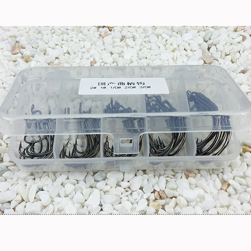 PureLeisure 50 шт./компл. коробка для морской рыбалки Mustad офсетный крючок 2 #1 #1/0 #2/0 #3/0 #