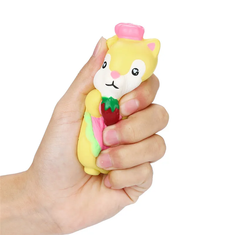 Jumbo Kawaii красочные любимая Белочка Ароматические медленно расправляющиеся мягкие