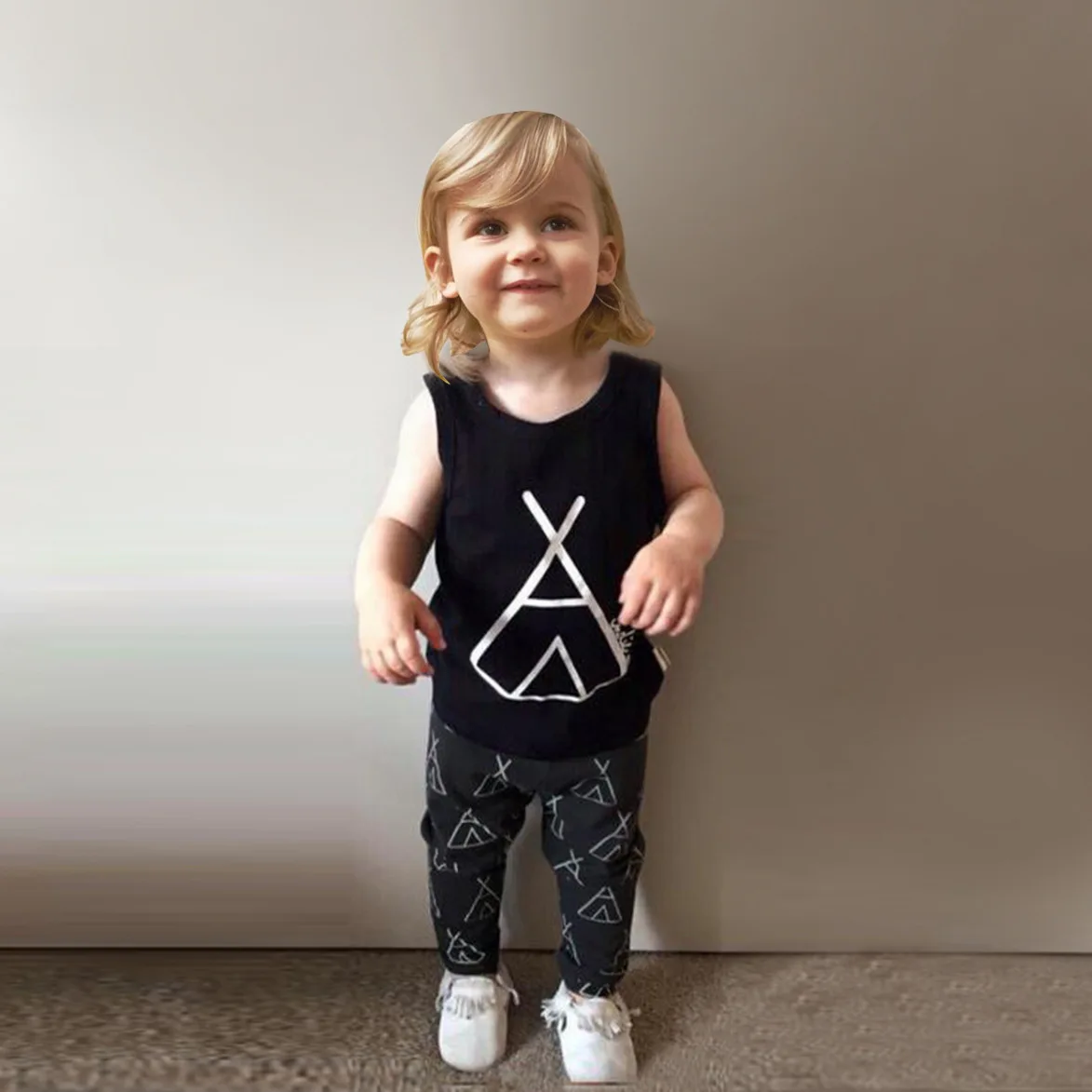 Infant Clothing Boys And Girls Baby Clothes Vest Pants 2 Sets INS Style European Child's K1 | Детская одежда и обувь