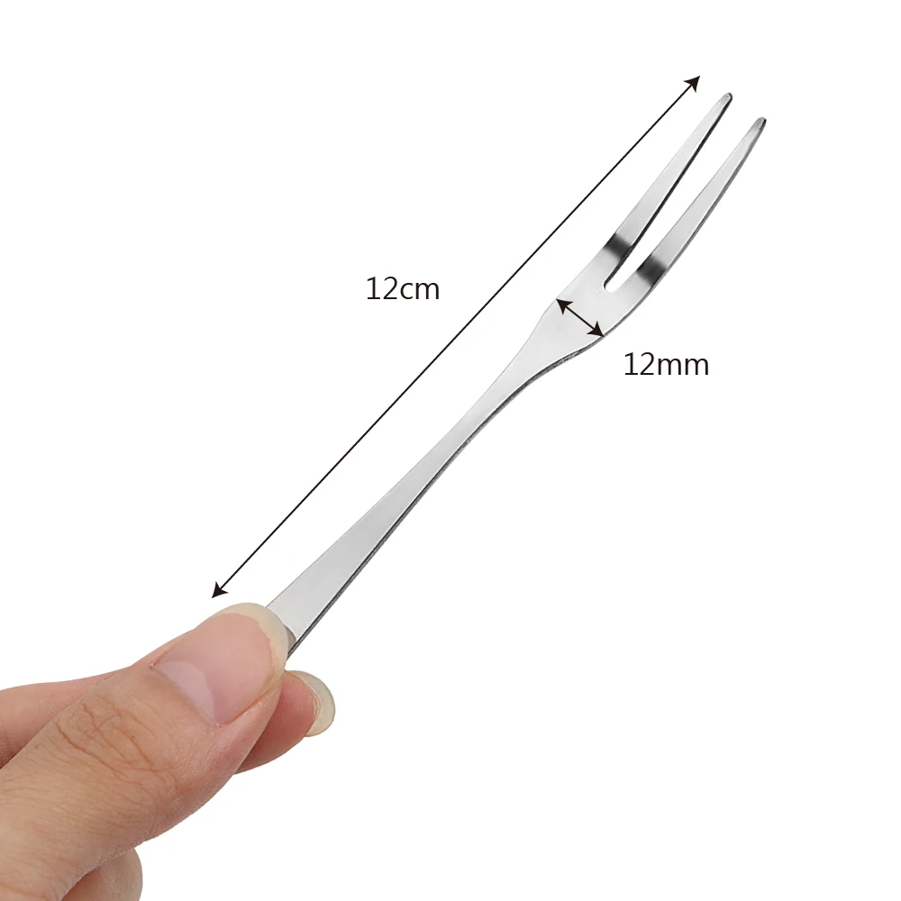 NICEYARD Stainless Steel Fruit Fork Dessert Cake Salad Tableware Sturdy and Sharp Restaurant Party Supplies | Дом и сад