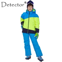 detector winter ski suit thicken boys clothing outdoor set snowboard jacket pants winter twinset suitable 20 30 degree
