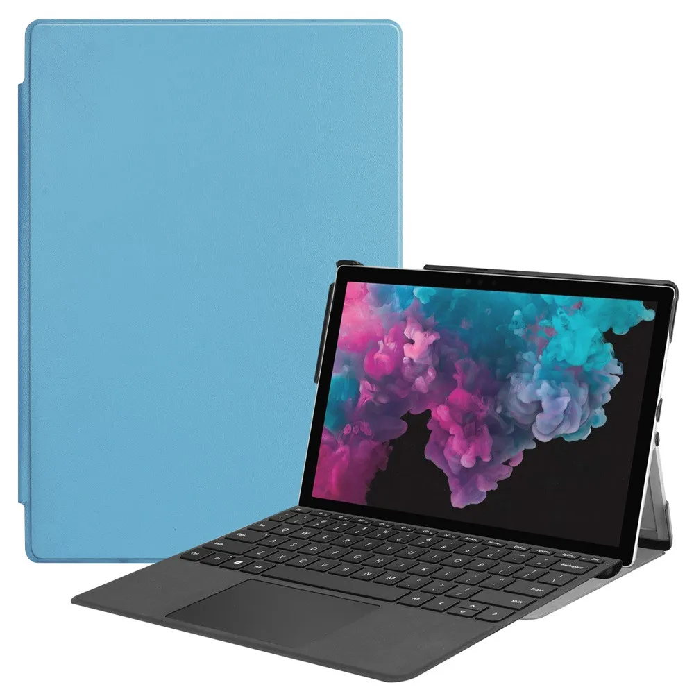 Синий Лидер продаж прочный защитный чехол Folio Stand чехол для microsoft Surface Pro 6 /Pro 5 /Pro 4 12,3# ZS - Цвет: Синий