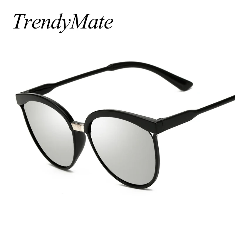 Женские солнцезащитные очки кошачий глаз с зеркальными линзами модель 1243T |