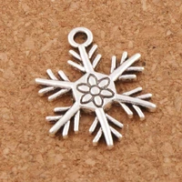 big christmas snowflake charms pendants 19x24mm 40pcs zinc alloy fashion jewelry diy l738
