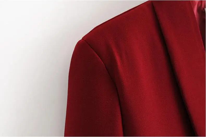 Женский блейзер бойфренда однотонный с манжетами и воротником-шалью свободный