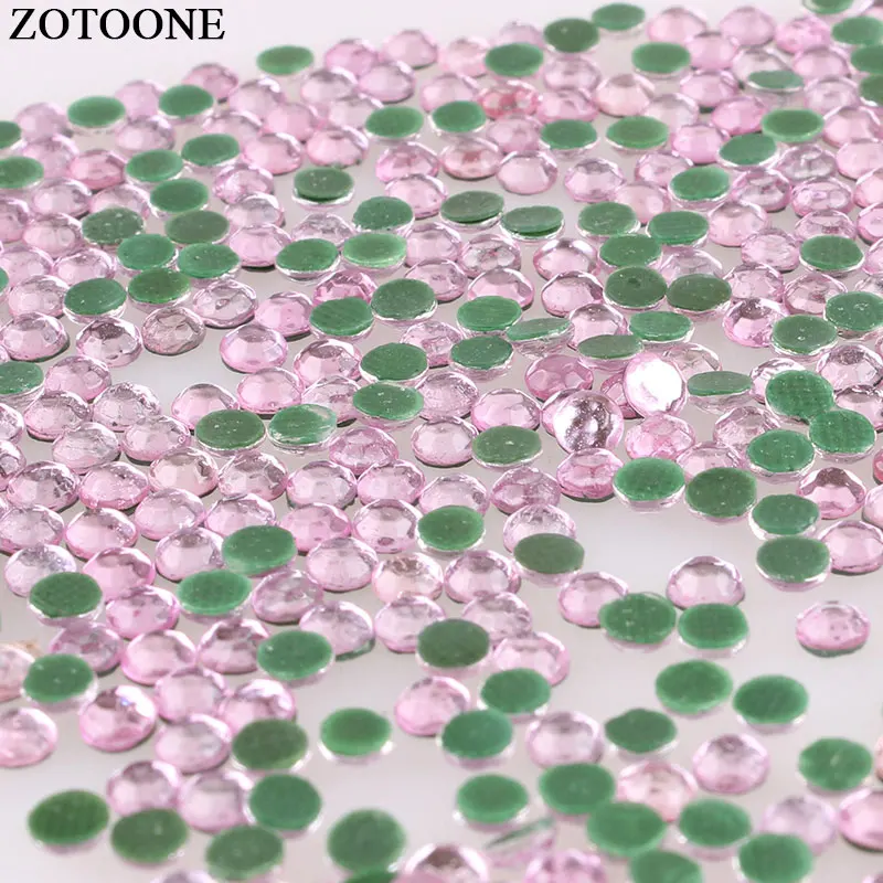 Pink ZOTOONE Стразы со стразами, аппликация с горячей фиксацией, плоская задняя часть для ногтей, сделай сам, стразы из смолы, розовые камни для декора одежды G - Цвет: Pink