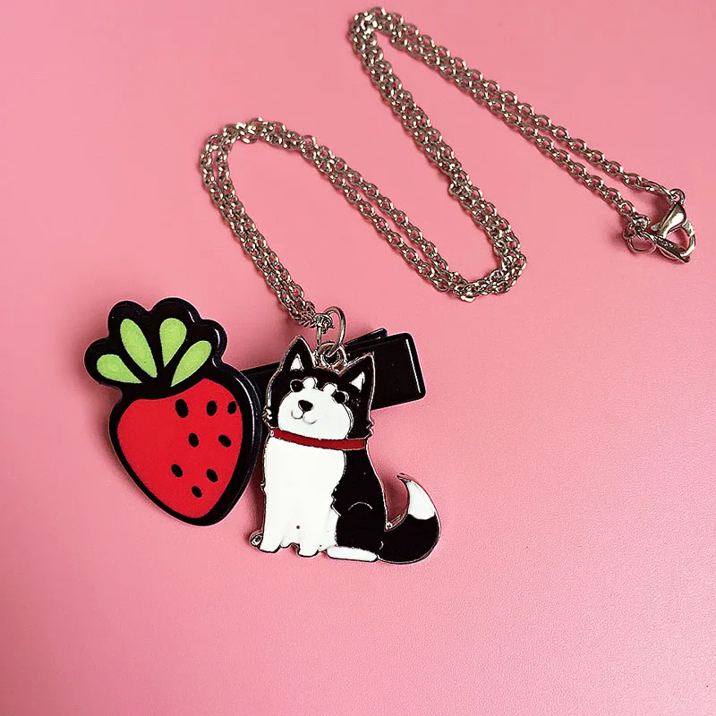 Модное ожерелье сделай сам с изображением хаски собаки Очаровательное для