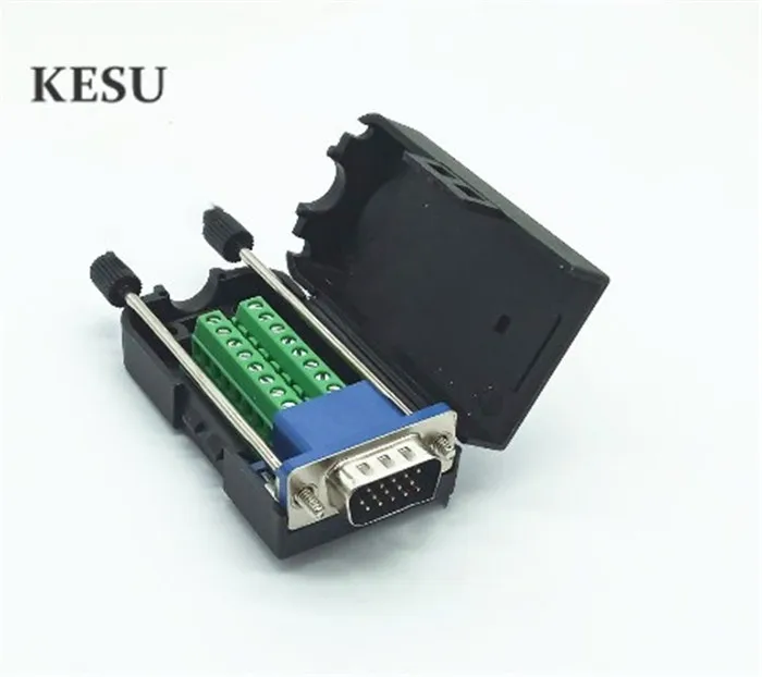 20 шт./лот D-SUB DB15 VGA Мужской Женский 3 ряда 15 контактный разъем Breakout терминалы