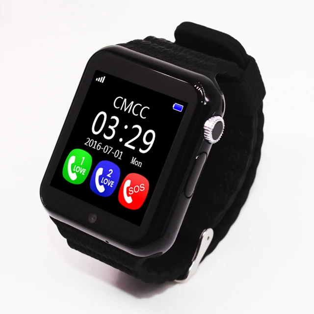 Умные часы Smartch для детей GPS V7K 1 54 '' экран с камерой facebook SOS определение
