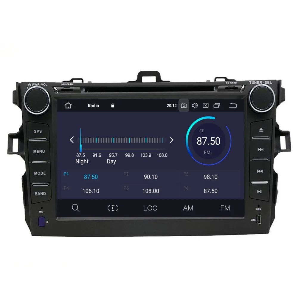 Автомобильный DVD плеер Aotsr Android 9 0 GPS навигация для Toyota Corolla 2007 2013 мультимедийный
