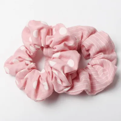 pink 2 шт./лот в полоску и в горошек с эластичной резинкой резинка для Новинка; Лидер продаж; прическа хвостик; лента для волос резинка для волос для девочек Weman женские аксессуары для волос - Цвет: pink