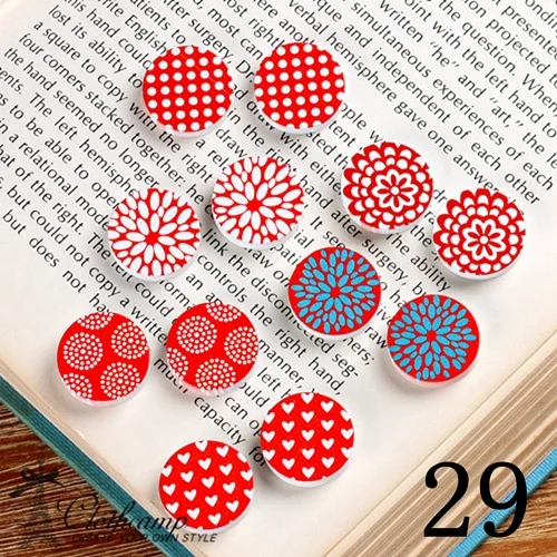 MIXSS-29-12PCS 16 мм смешанные различные модели коллекции круглого дерева лазерная резка кабошон сделать ожерелья, браслеты(WEH-MIXSS-1 - Цвет: MIXSS-29-12PCS
