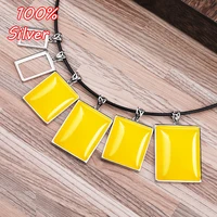 100 sterling silver color plated platinum square pendant blank 1220mm 1116mm 2025mm 2230mm 2533mm 2227mm