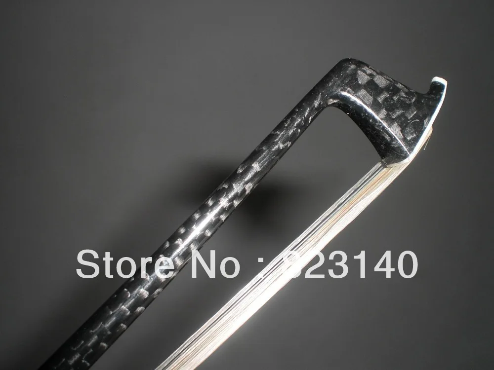 1 шт. черный бант из углеродного волокна 4/4 с цветочной инкрустацией эбеновая