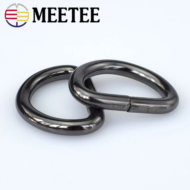 Meetee 30 шт/50 шт 25 мм D кольцевая пряжка металлическая сумка Пряжка Крючки на ремешке