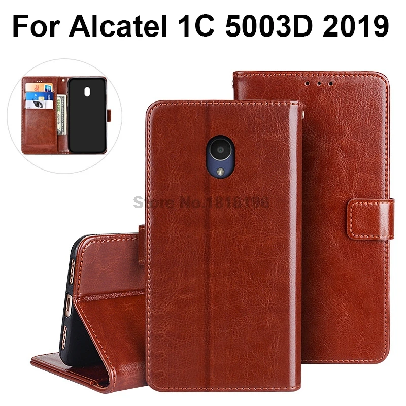 

Чехол для телефона Alcatel 1C (2019) 5003D,100% специальный откидной Чехол из искусственной кожи с подставкой для Funda Alcatel 1C 2019, силиконовый чехол