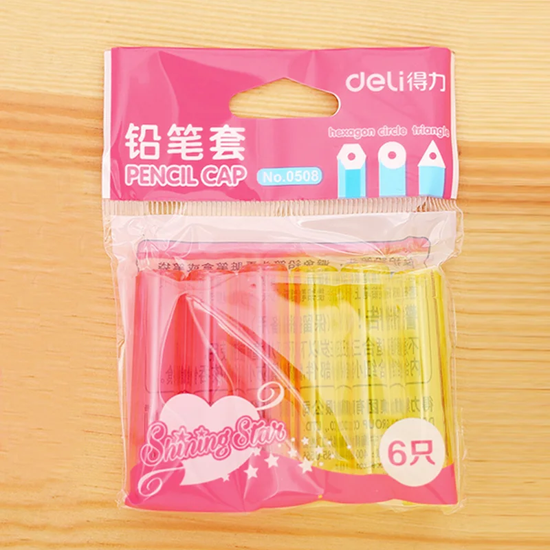 Колпачок для карандашей 6 шт./Лот цветной милый кавайный Силиконовый колпачок