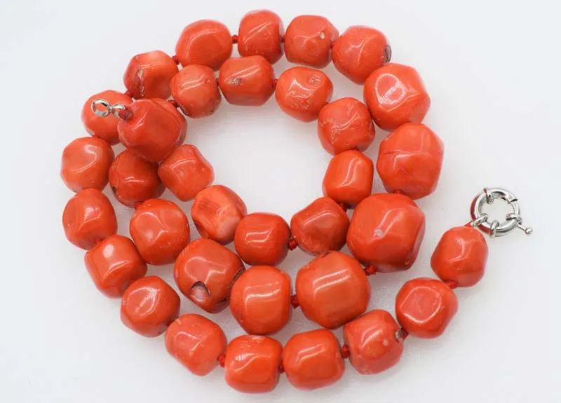 

Апельсиновый Коралл недалеко круглый барокко 12-17 мм Ожерелье 23 дюйма натуральные бусины Оптовая скидка FPPJ 16-20 мм