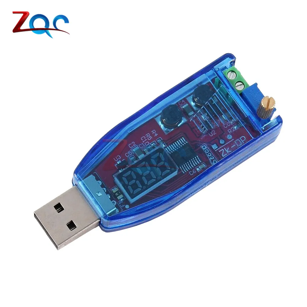 DC-DC 5V до 3,3 V 9V 12V 24V USB Шаг вверх и вниз Питание Модуль Регулируемый повышающий преобразователя постоянного тока Выход постоянного тока 1,0 V-24 V с Чехол