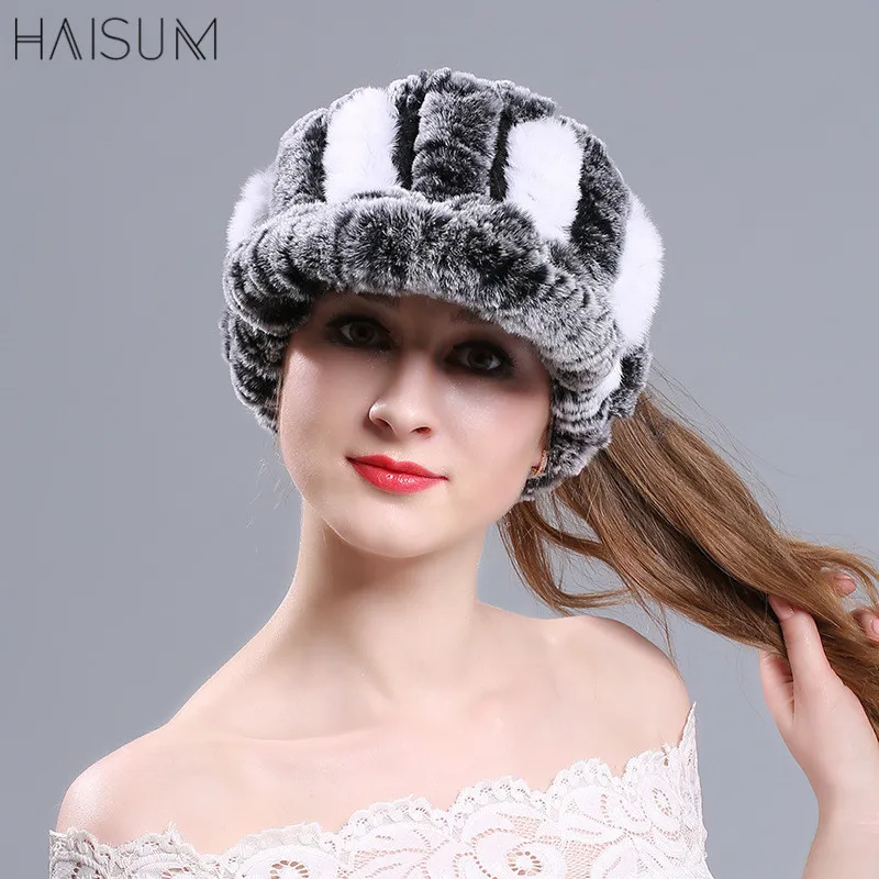 Beaver rabbit шерстяная шапка меховая теплая женская шляпа Джокер для отдыха