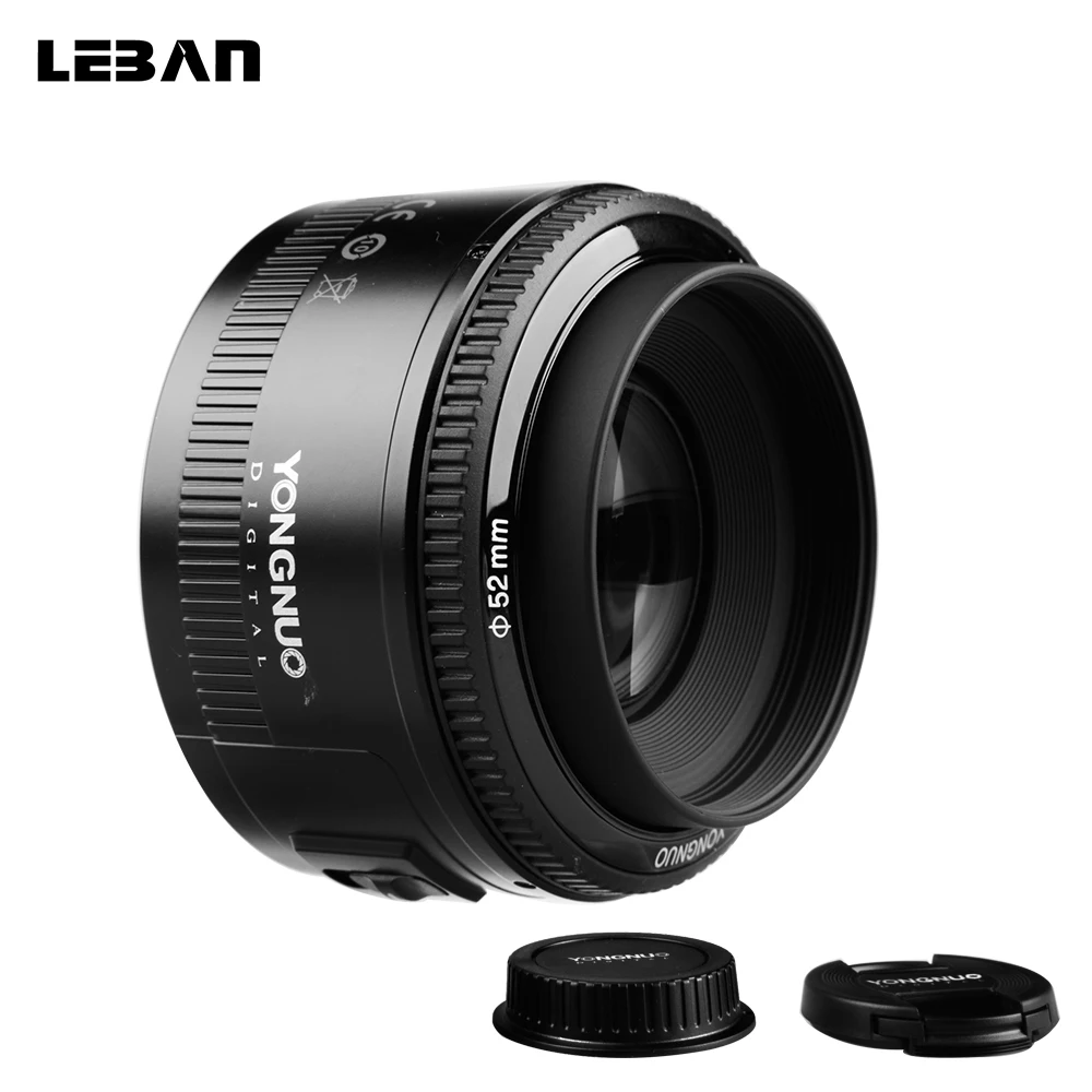 Объектив YONGNUO YN50mm f1.8 YN EF 50 мм f/1 8 AF апертура YN50 автофокус для цифровых зеркальных