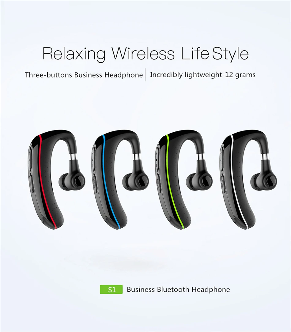 Tradexert S1 Bluetooth earphone wireless business headphone waterproof sport earbud with mic for phone iphone android huawei