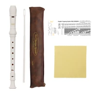 irin abs alto recorder 8 hole baroque style recorders instrument detachable with finger rest and carrying bag classroom wind musical instruments coffee