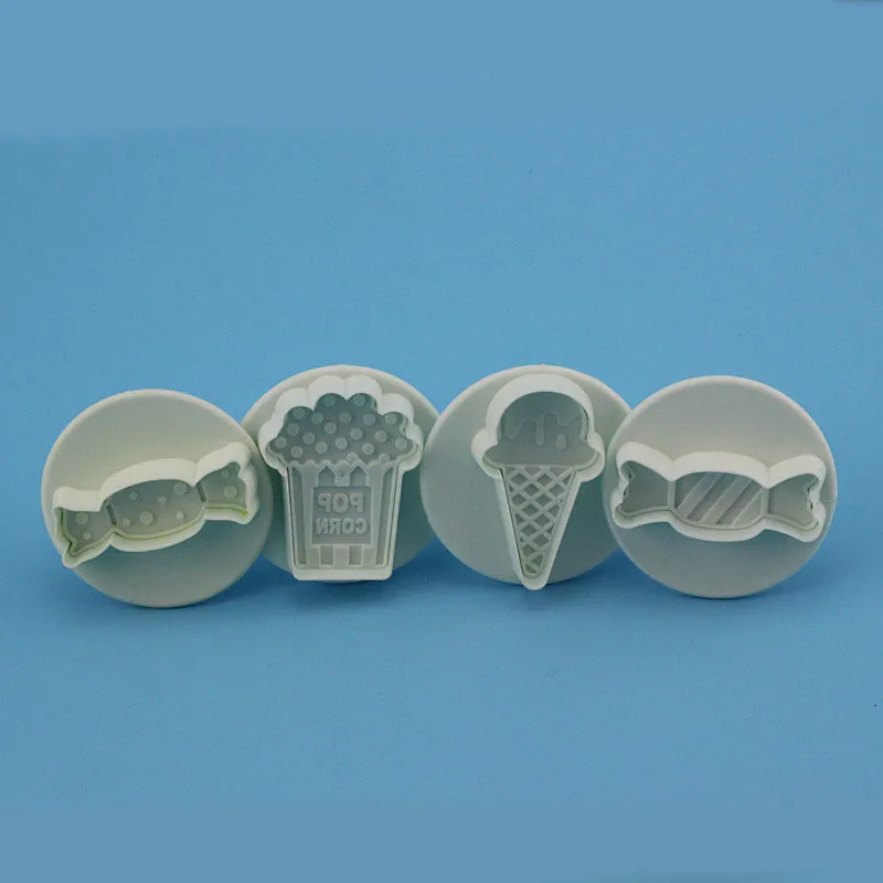 4 шт./компл. сладкие конфеты мороженое помадка плунжерные формы формочки для