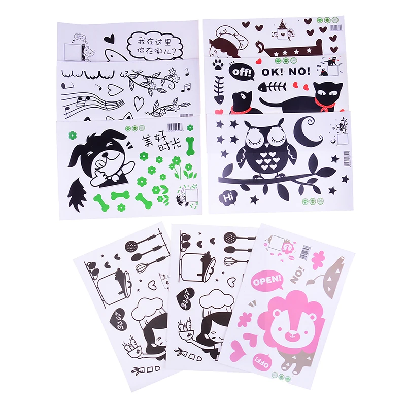 Наклейки для кухни с переключателем света милые настенные наклейки домашний