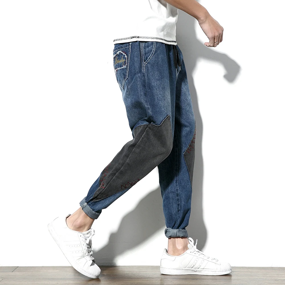 Новинка весенне-осенние стильные мужские джинсы в гонконгском стиле | Мужская