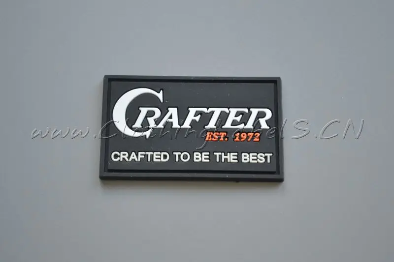 

Custom PVC labels for clothing, bags, shoes, debossed or engraved logo, high quality, lower MOQ